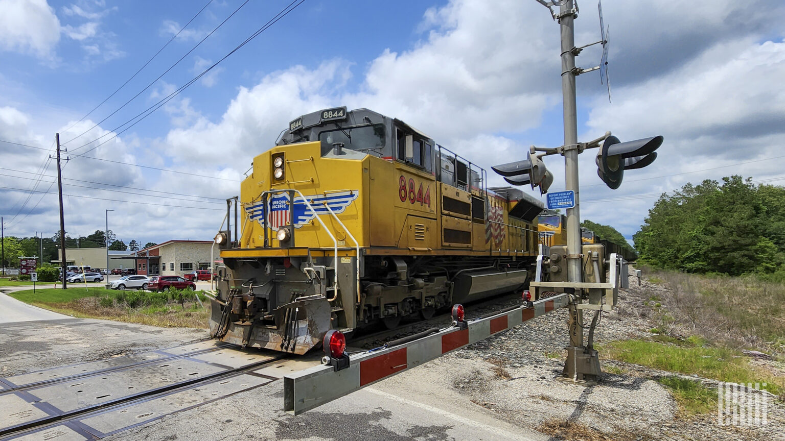 UP At A Railroad Crossing